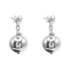 Pendientes grandes perlas plata