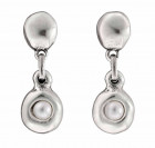 Jolies boucles d'oreilles perle blanche