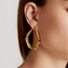 Big Candle Shaped Gold Earrings