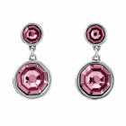 Pink Crystal Earrings - Double Trouble