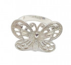 Silver butterfly shaped ring