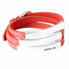 Wrap Leather Bracelet - Blackout Red