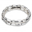 Bracelet double perles en argent