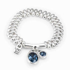 Bracelet perles pendentifs bleus