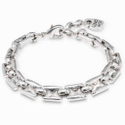 Square Silver Link Bracelet