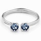 Open Crossover Silber Bangle
