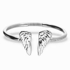 Angel Wing Silver Bangle Bracelet