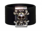 Wide Black Rubber Skull Ring