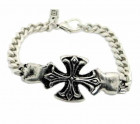 Silver Chain Cross Bracelet