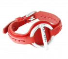 Red Leather Bracelet - Plug On