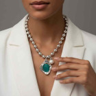 Ball pearl chain necklace