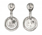 Silver Disc Hanger Earrings - Planton