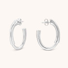 Boucles D'Oreilles Créole Ovale Argent