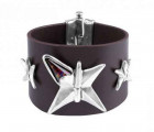 Eye Catching Leather Star Wristband