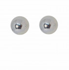 Bright Polished Ball Studs - Sterling Silver