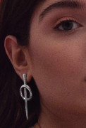 Stick Hoop Earrings - Backstitch