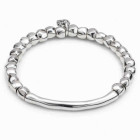 Bracelet Tube et Perle Argent