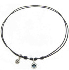 Leather Choker with Swarovski Crystal