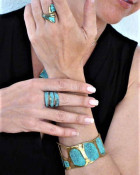 Large Turquoise Jonc Bracelet