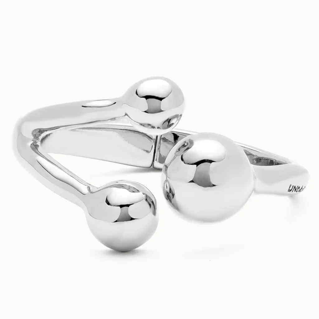 Silver Bangle Bold Artistic Spheres